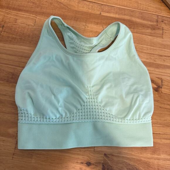 Sweaty Betty Lime Green Seamless Knit Longline Sports Bra Size Small - Picture 2 of 5